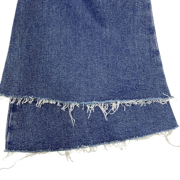 dELiA*s Juniors Flare Jeans Size Small 28x33 Boho Raw Hem High Rise Y2K Blue - Picture 6 of 8